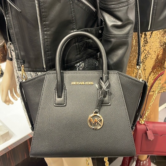 MICHAEL KORS
Avril Small Leather Top-Zip Satchel
COLOR: Black 
NWT - Picture 15 of 16